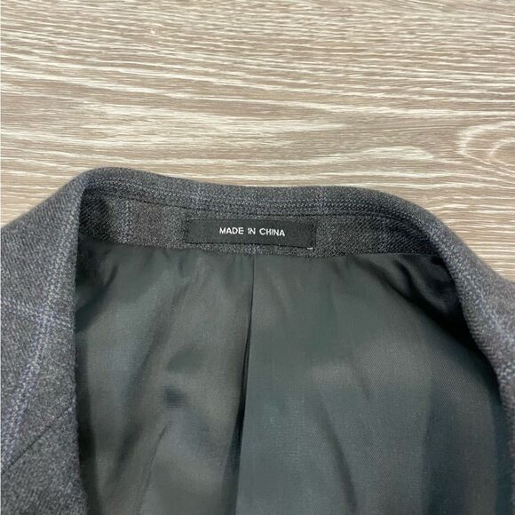 Ralph Lauren Cashmere Wool Blazer in Gray Plaid Print Size 40R - Picture 6 of 14